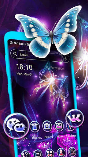 Glossy Flower Butterfly Launcher Theme screenshot 1