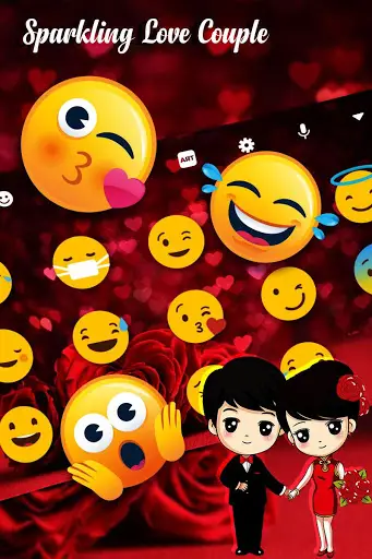 Sparkling Love Couple Keyboard screenshot 3