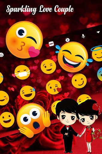 Sparkling Love Couple Keyboard स्क्रीनशॉट 3