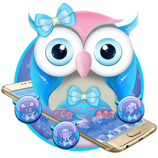 Cute Bowknot Owl Theme icon