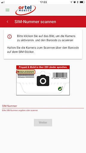 Ortel Registration App screenshot 1