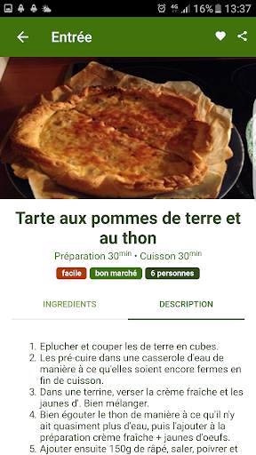 Recettes Pomme de Terre screenshot 4