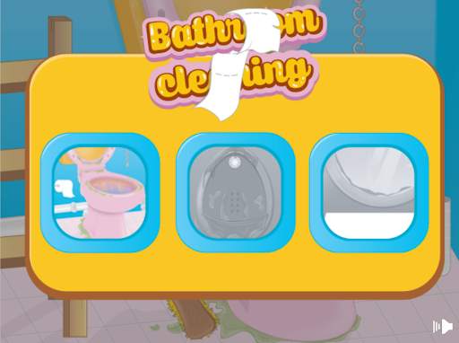Girls bathroom cleaning games screenshot 2