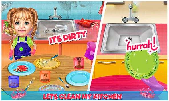Sweet BabyGirl Princess Palace House Cleaning Game screenshot 6