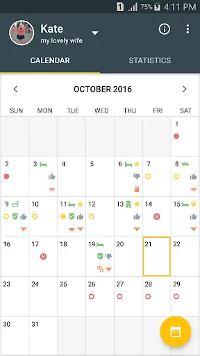 Men's Calendar - Sex App screenshot 1