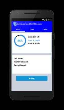 Optimizer and Ram Booster 1 تصوير الشاشة