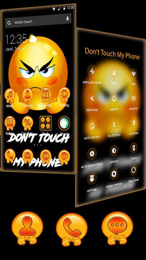 Don't Touch My Phone Emoji APUS Launcher Theme screenshot 4
