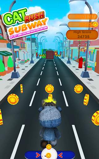 Cat Rush Subway My Pet Endless Run Dash Adventure скриншот 4