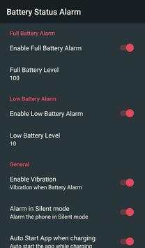 Battery Status Alarm screenshot 2
