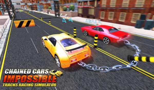 Chained Cars Impossible Tracks Racing Simulator screenshot 4
