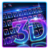 Tastiera al neon 3D icon