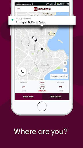 Qatar Taxi -  Car Booking App स्क्रीनशॉट 2