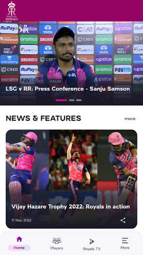 Rajasthan Royals Official App screenshot 1