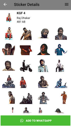 KGF 2 Stickers For WhatsApp - WAStickerApps screenshot 6