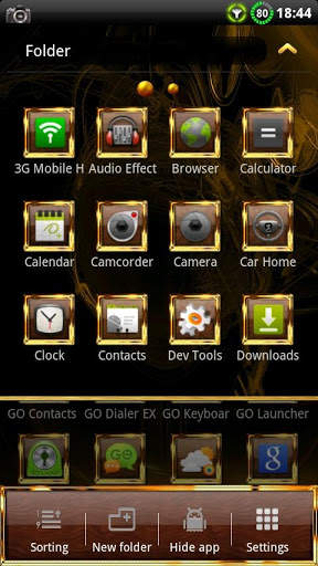 GOLD Go Launcher EX theme screenshot 4