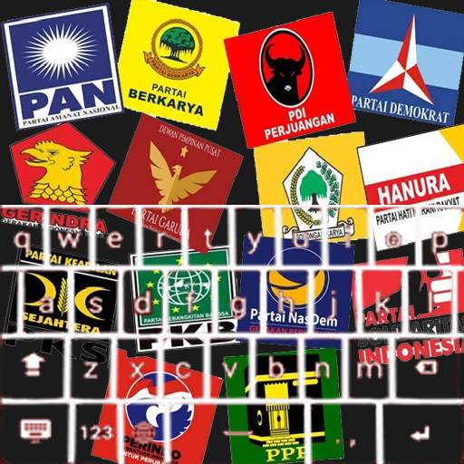 Keyboard Android Tema Logo Parpol Indonesia screenshot 1