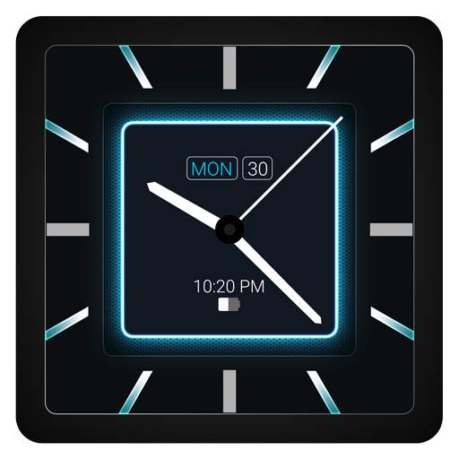Blue Carbon Analog Watch Face 1.3