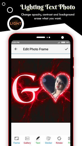 Lighting Text Photo Frame screenshot 2