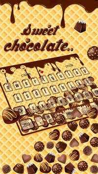 Sweet Chocolate Gravity Keyboard Theme screenshot 2