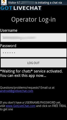 Live Chat / Live Support App screenshot 1