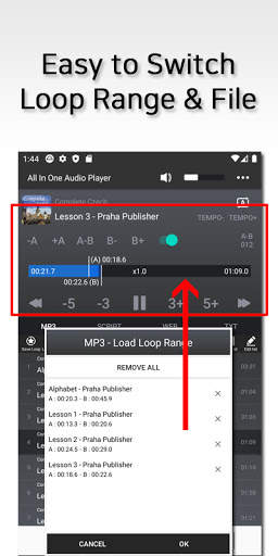 Audio Loop Player, Repeat Player, with Web Browser 2 تصوير الشاشة