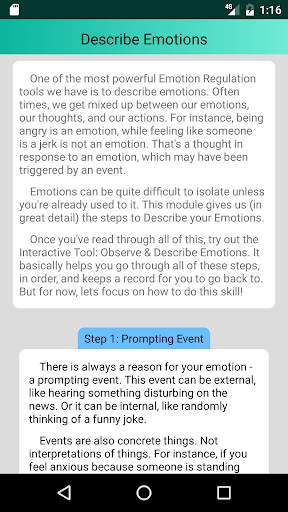 DBT Emotion Regulation Tools screenshot 2