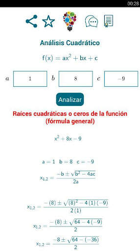Análisis Cuadrático screenshot 8