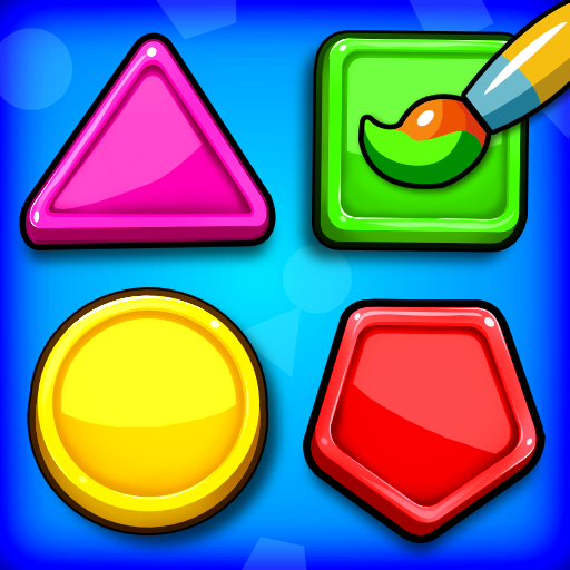 Kleuren en vormen: kleur spel icon