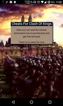 Cheats For Clash Of Kings screenshot 1