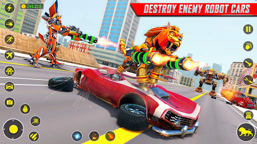 Lion Robot Car Game:Robot Game screenshot 5