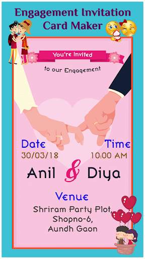 Engagement Invitation Card Mak screenshot 8