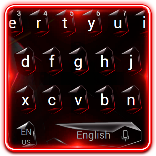 Black Red Metal Keyboard icon