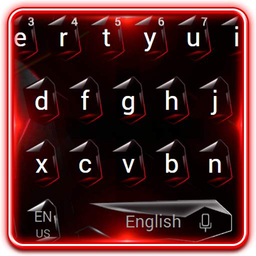 Black Red Metal Keyboard 10001002