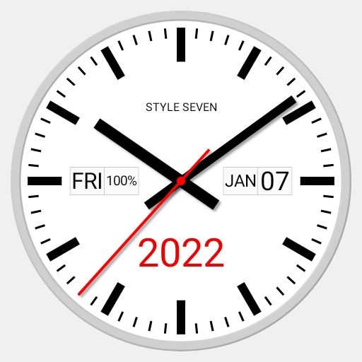 White Analog Clock-7 icon