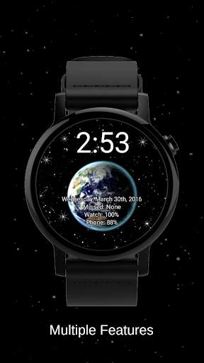 Watch Face Live Earth Wallpaper-Wear OS Smartwatch screenshot 1
