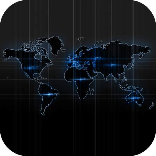Black Map Live Wallpaper 2.0
