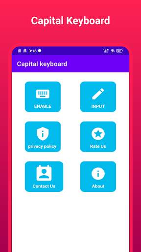 Capital Keyboard app screenshot 1