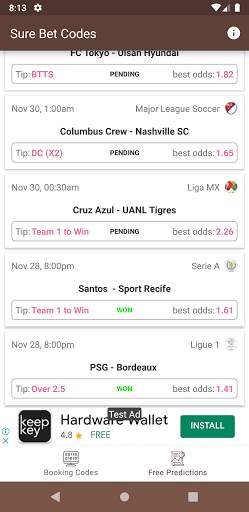 Sure Bet Codes: Today's Codes screenshot 2