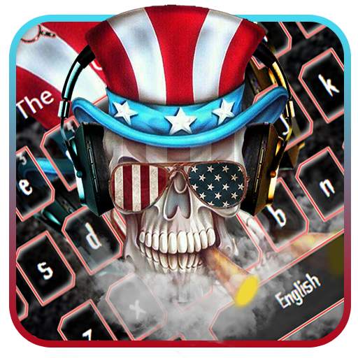 America Dj Skull Theme Keyboad 10001002