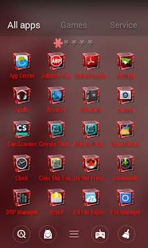 Ice Cube Red GO Launcher Theme screenshot 6