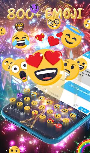 New Year Fireworks Wallpaper & Animated Keyboard screenshot 3