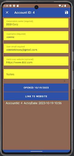 Accounts List screenshot 4