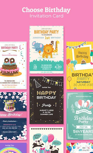 Birthday Invitation Maker : Invitation Card Maker screenshot 1