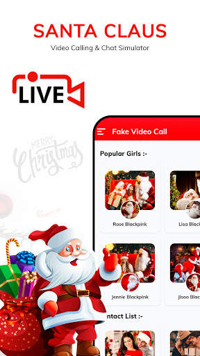 Santa Fake Video Call - Santa FakeTime prank screenshot 1