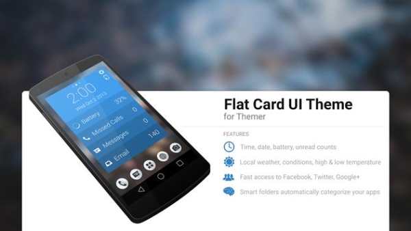 Kartu datar UI Tema screenshot 1