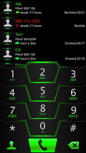 THEME DARKCITY GREEN EXDIALER screenshot 1