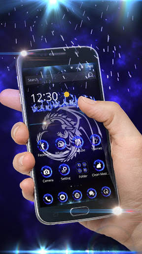 Neon Guardian Basilisk Dragon Theme screenshot 1