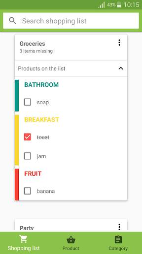 Simple Shopping List screenshot 1