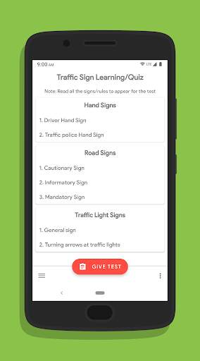 Traffic Sign Learning/Quiz скриншот 2