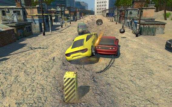 Impossible chained cars crash: 3D break chain game screenshot 2
